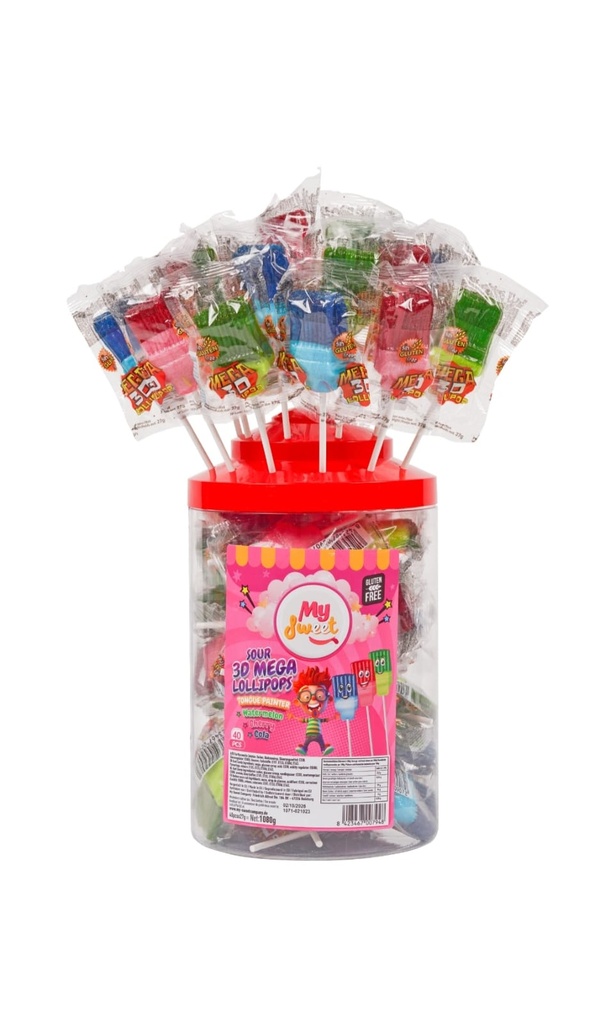 3D MEGA TONGUE PAINTER LOLLIPOP (40x27GR)