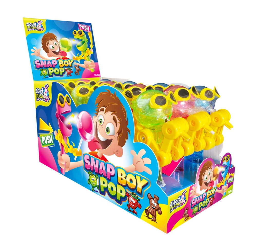 SWEET FLASH SNAP BOY ROBOT POP (12*10GR)