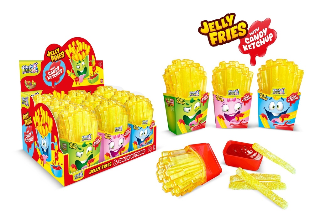 SWEET FLASH JELLY FRIES WITH KETCHUP (12 X 40GR)