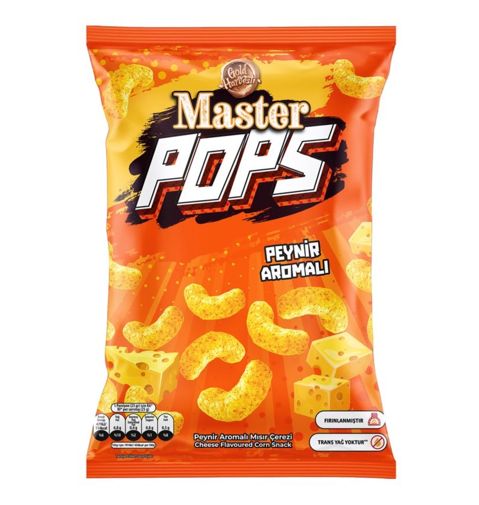 Master Pops Peynir Aromali Misir Cipsi (90gr X 16)