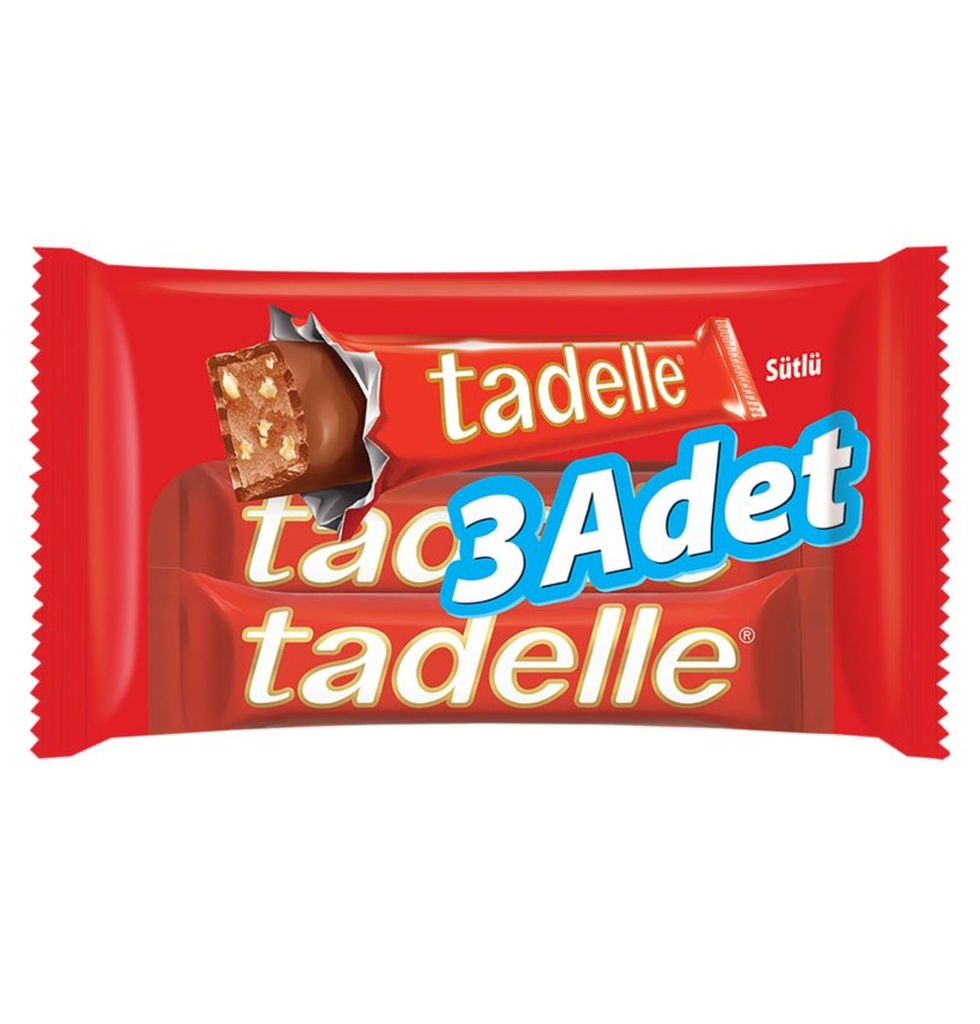 TADELLE FINDIK DOL. SUTLU CIK. POSET  (3'LU * 30GR X 12)
