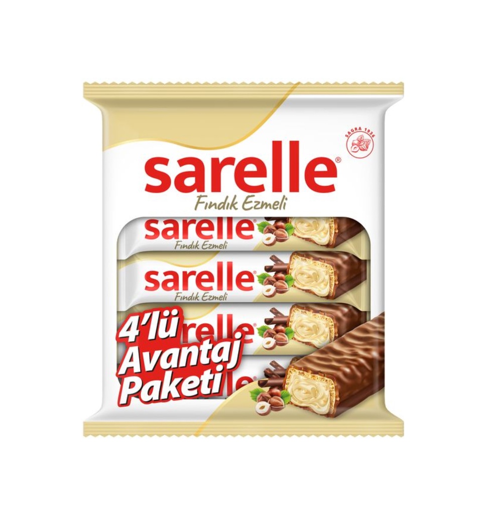SARELLE DUO CIK. KAP. FINDIKLI GOFRET MULT. (4'LU X 33GR X 16)