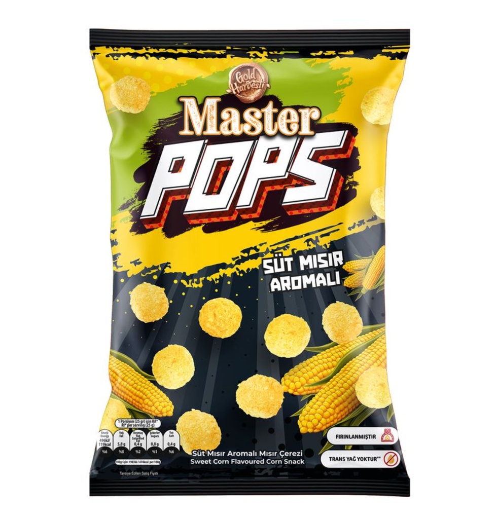 Master Pops Sut Misir Aromali Misir Cipsi (90gr X 16)
