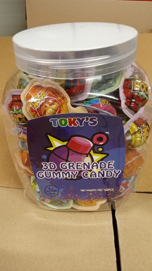 TOKY 3D GRENADA SOFT GUMMY 50'LI