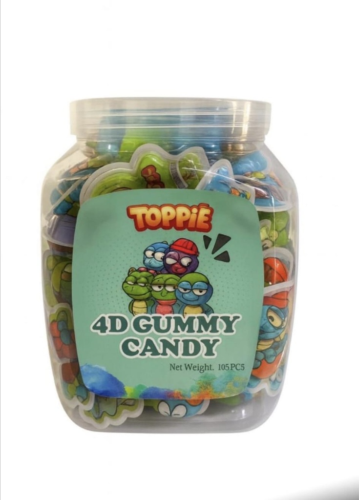TOPPIE 4D GUMMY CANDY 50'LI