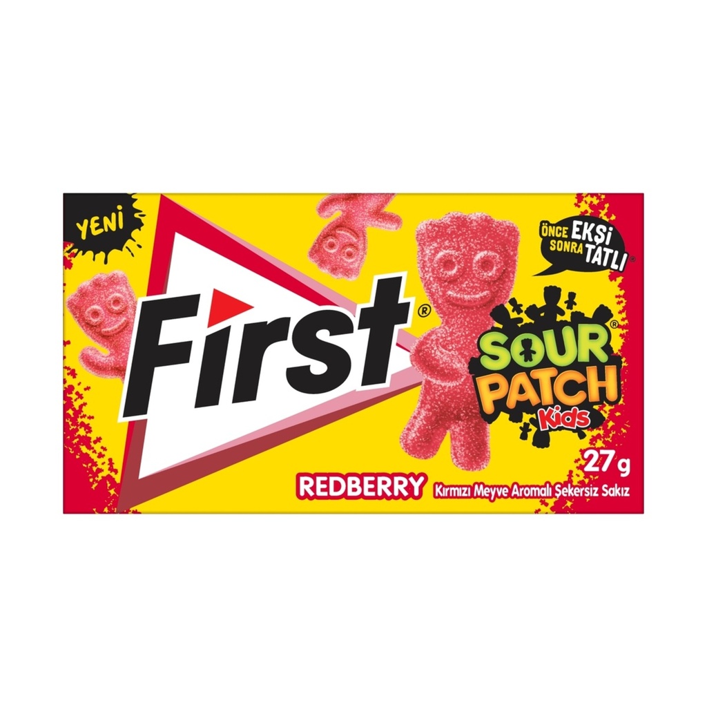 FIRST SOUR PATCH GUM REDBERRY (27GR*12)