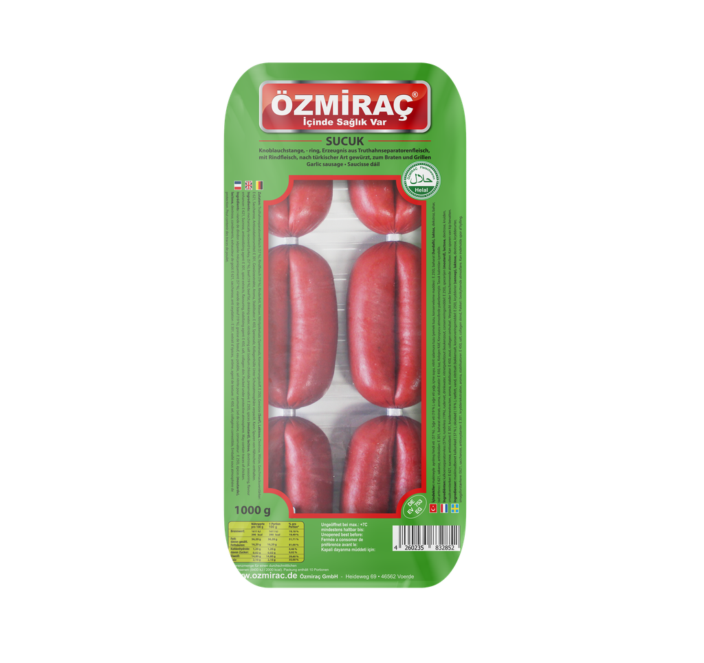 OZMIRAC PARMAK SUCUK (900 GR X 10)
