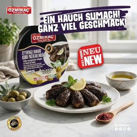 OZMIRAC ZEYTINYAGLI KURU PATLICAN DOLMASI (200GR X 12)