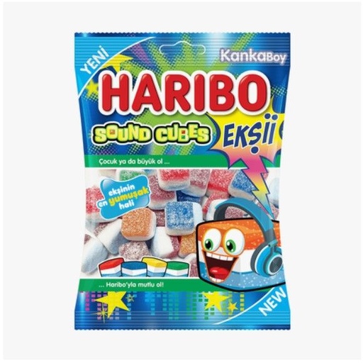 HELAL HARIBO EKSI SOUND CUBES (24 X 70GR)