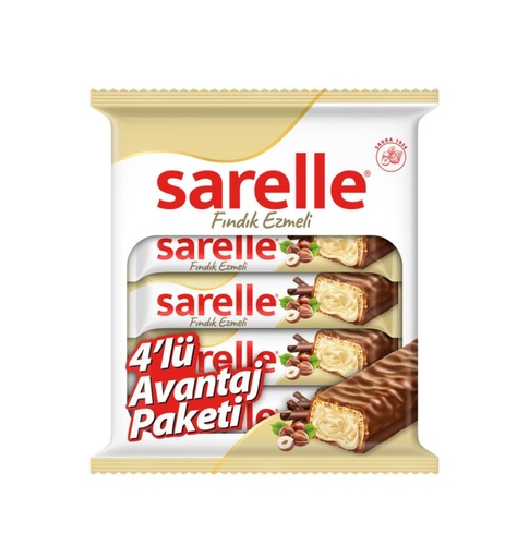 [GH100103205] SARELLE DUO CIK. KAP. FINDIKLI GOFRET MULT. (4'LU X 33GR X 16)